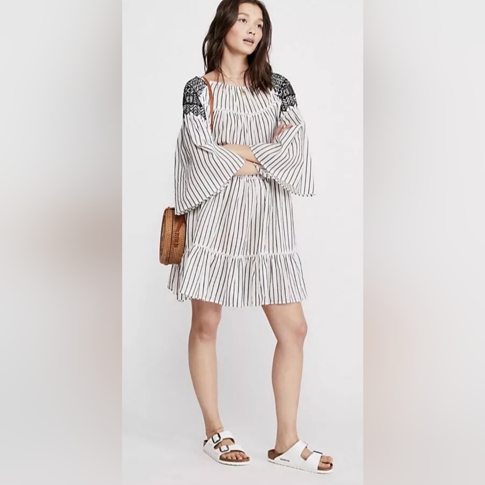 Free People Lola Embroidered Mini Dress.